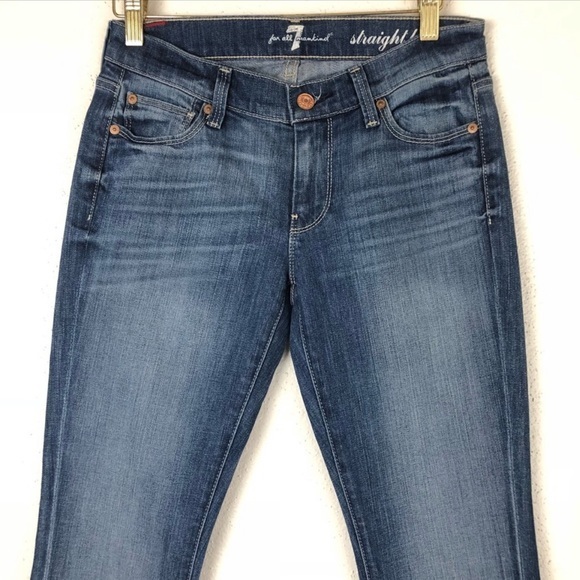 7 FOR ALL MANKIND  STRAIGHT LEG JEAN NWOT 25 - Picture 4 of 6